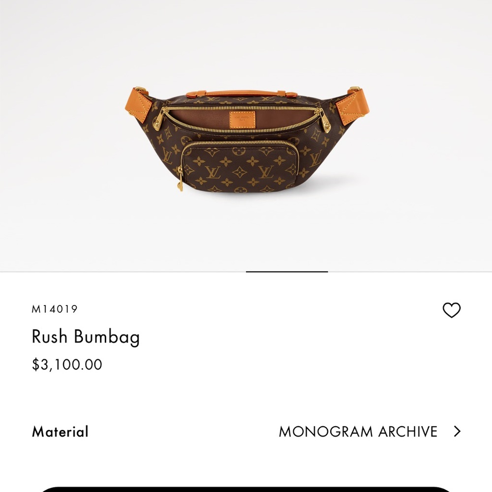 Louis Vuitton Monogram Rush Bumbag in Brown and Tan - Picture 5 of 6